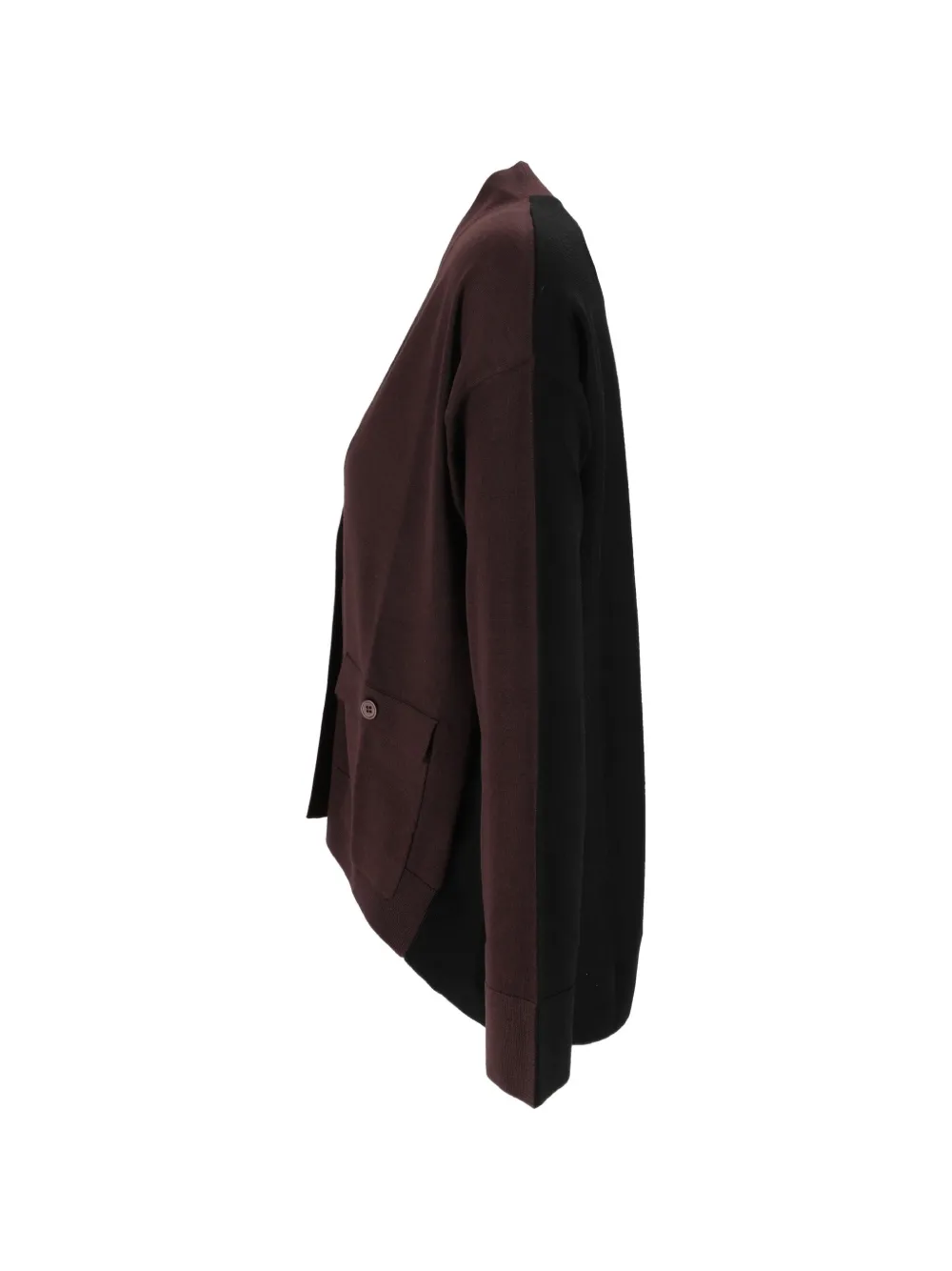 Kangra Vest met colourblocking en knopen Bruin