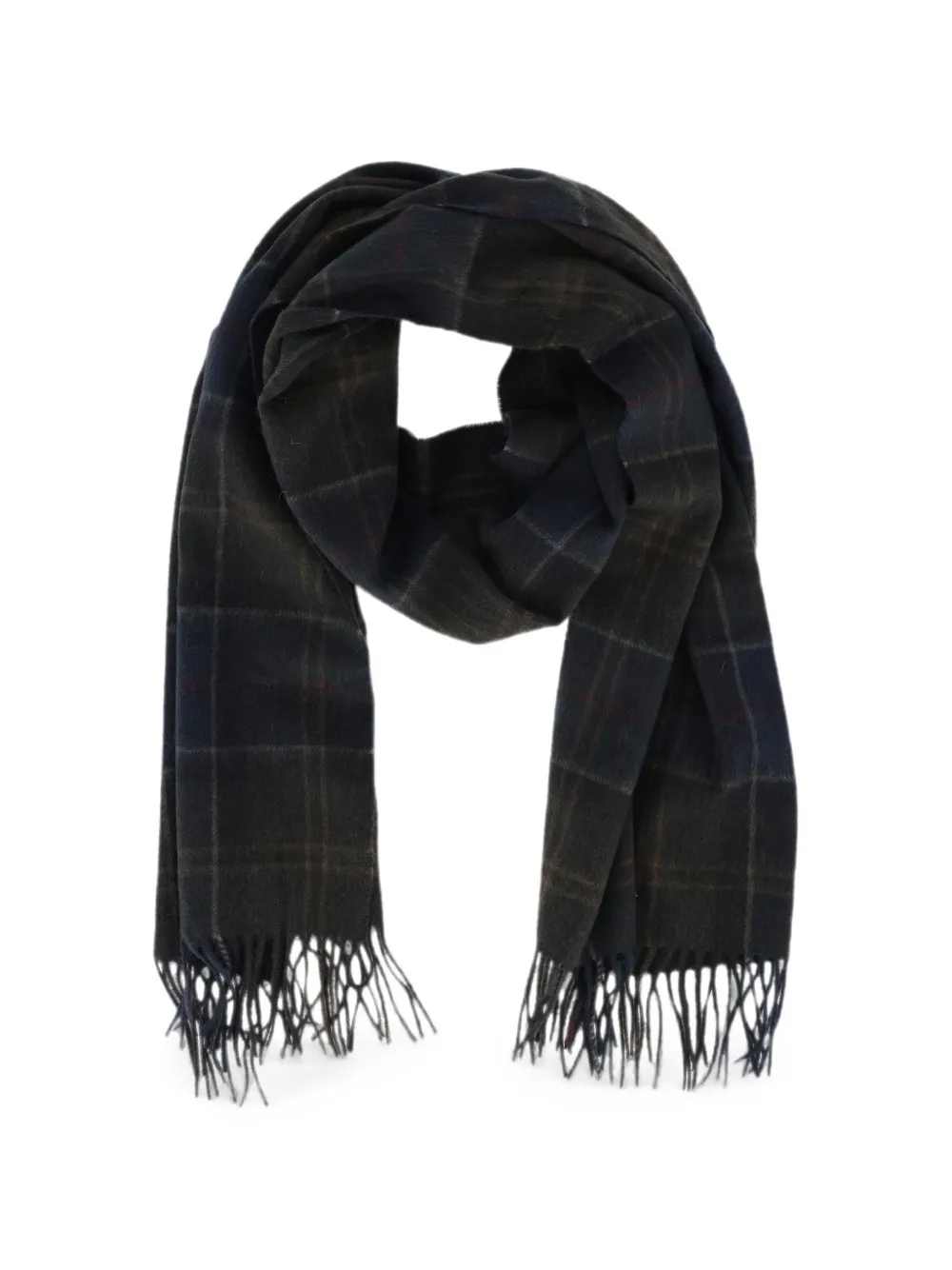 Barbour Braden wollen sjaal met tartan-ruit Blauw