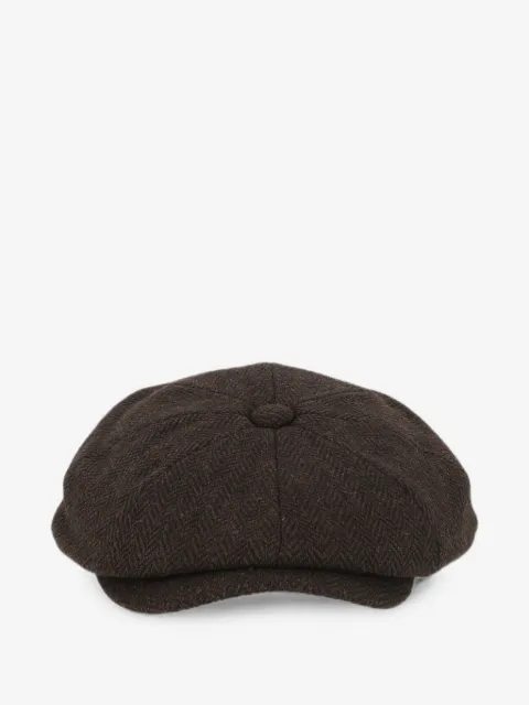 Barbour Fyne herringbone baker boy cap
