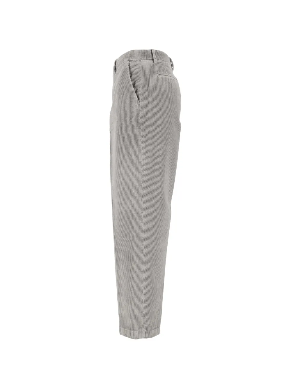 Briglia 1949 Ribfluwelen broek met riemlussen Grijs