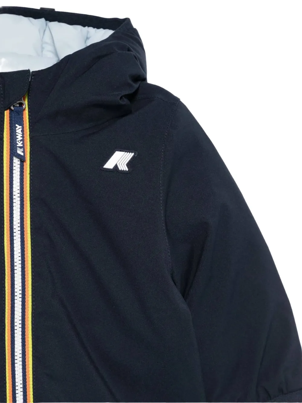 K Way Kids Le Vrai Claude omkeerbaar gewatteerd jack Blauw
