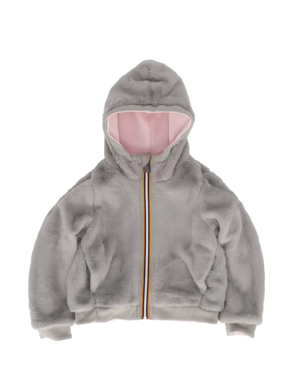 K Way Kids P. Deva omkeerbaar jack met capuchon en logopatch Roze