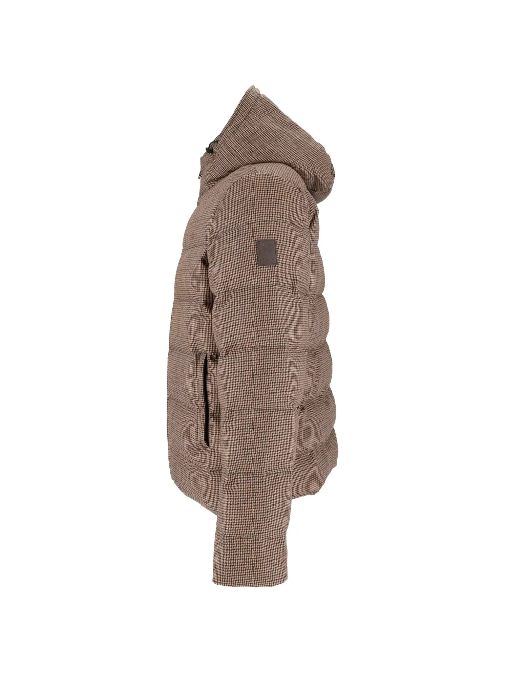 Fay houndstooth-pattern hooded jacket Bruin