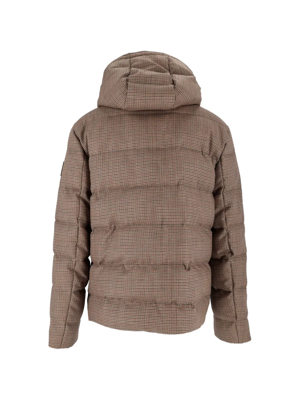Fay houndstooth-pattern hooded jacket Bruin