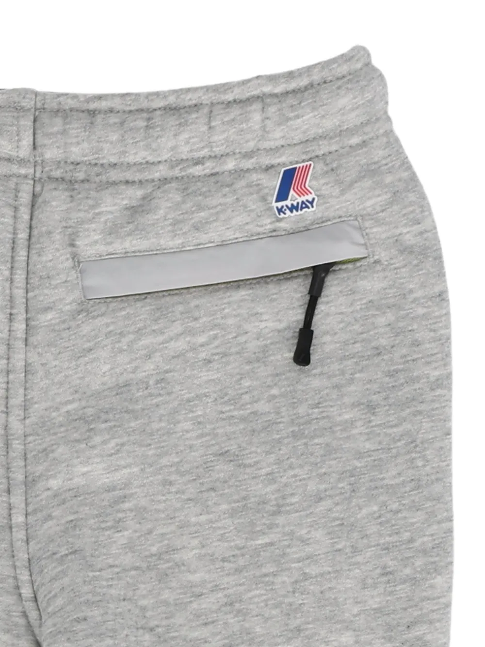 K Way Kids logo-patch drawstring track pants Grijs