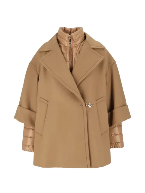 Fay lobster-claw-fastening layered-sleeve jacket