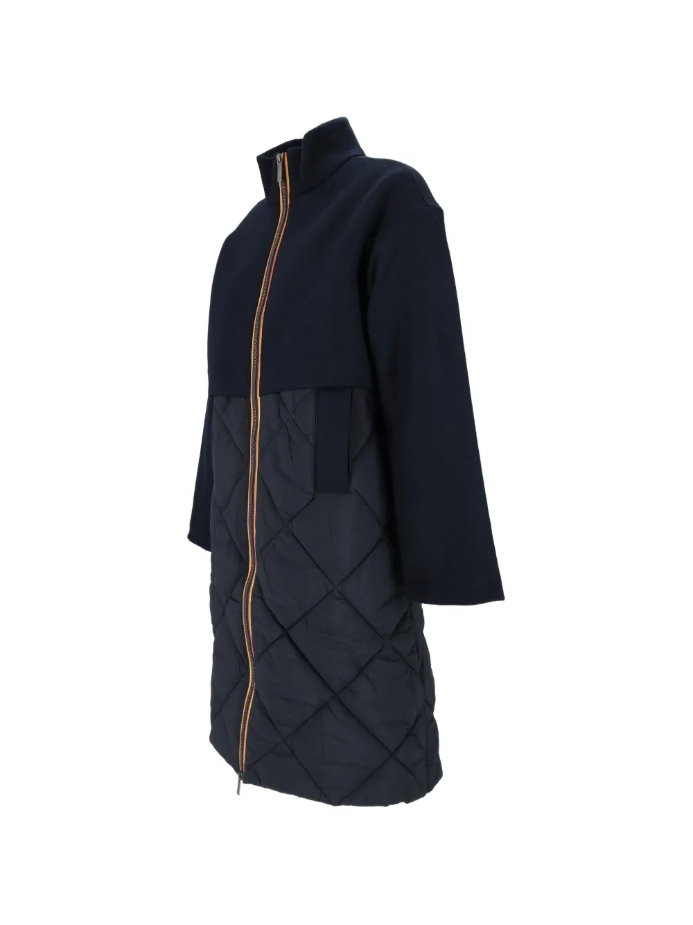 K-Way Gewatteerde parka van wolblend Blauw