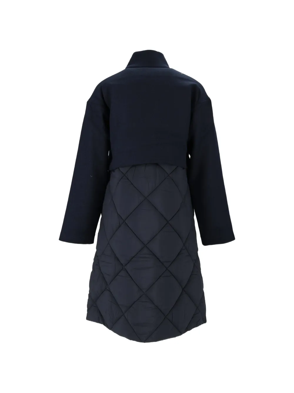 K-Way Gewatteerde parka van wolblend Blauw