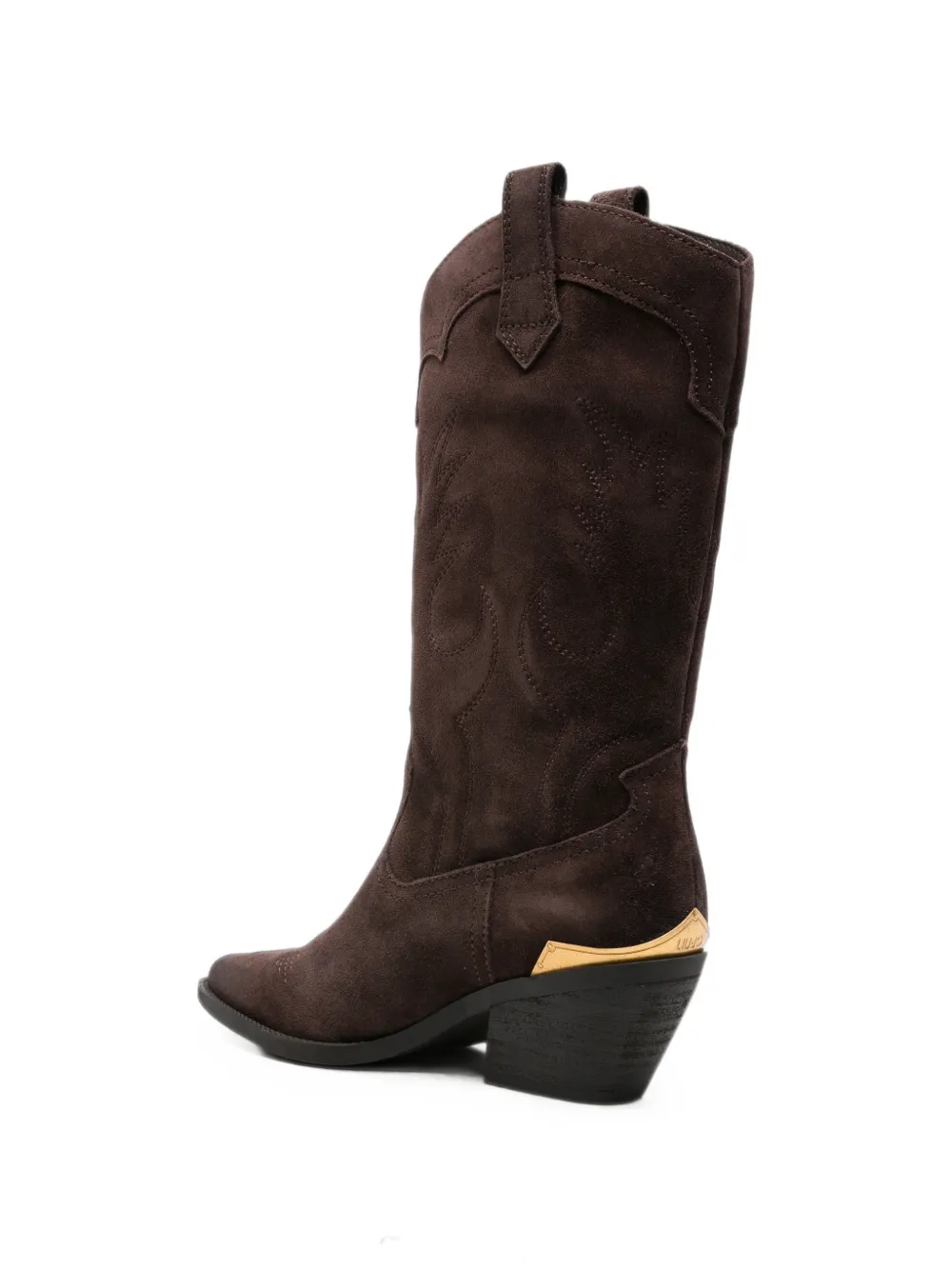 LIU JO embroidered leather boots Bruin