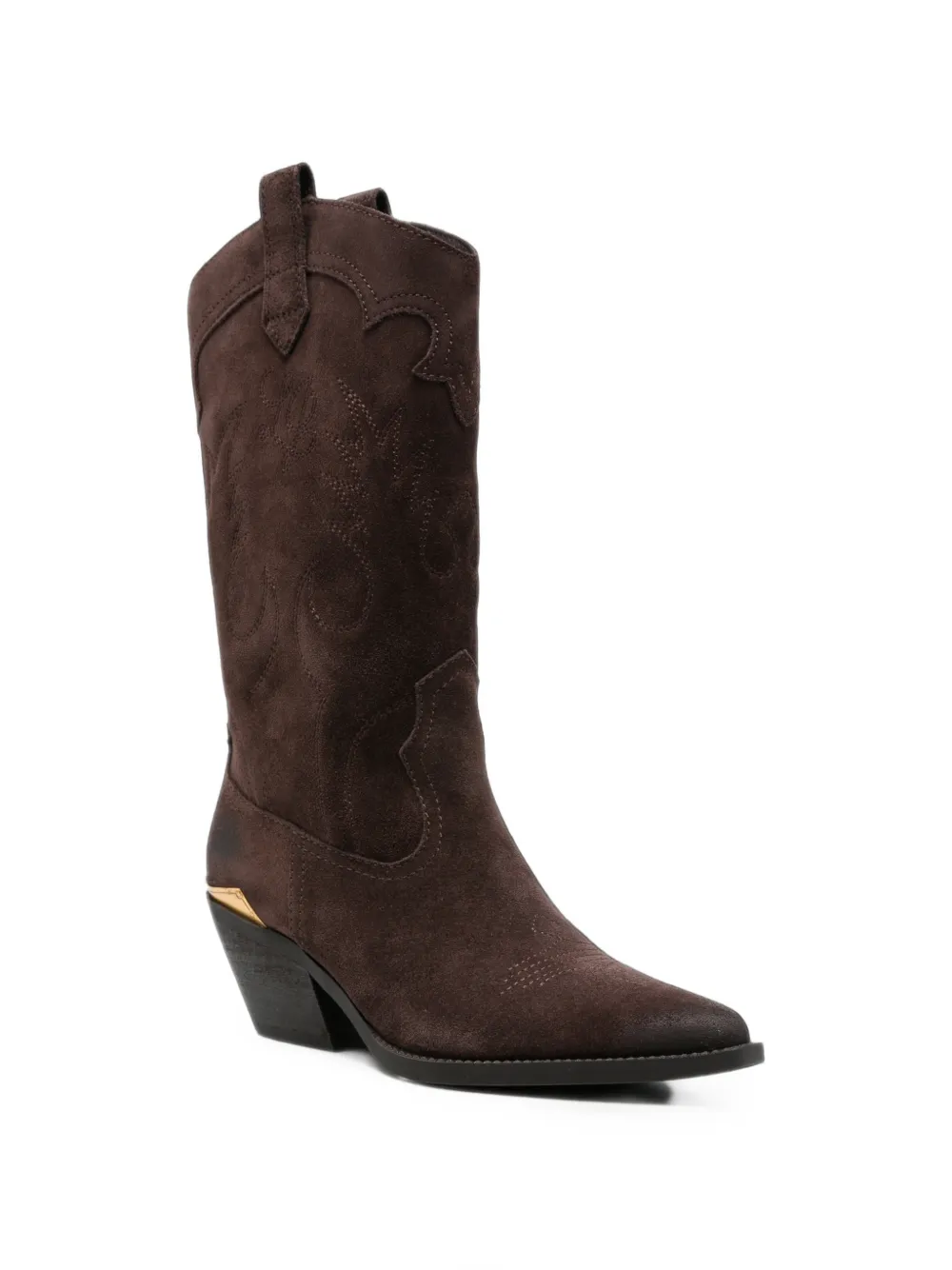 LIU JO embroidered leather boots Bruin