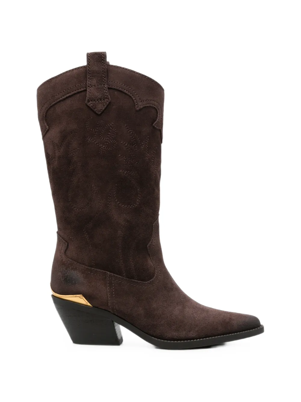 LIU JO Stivali in pelle con ricamo - Marrone