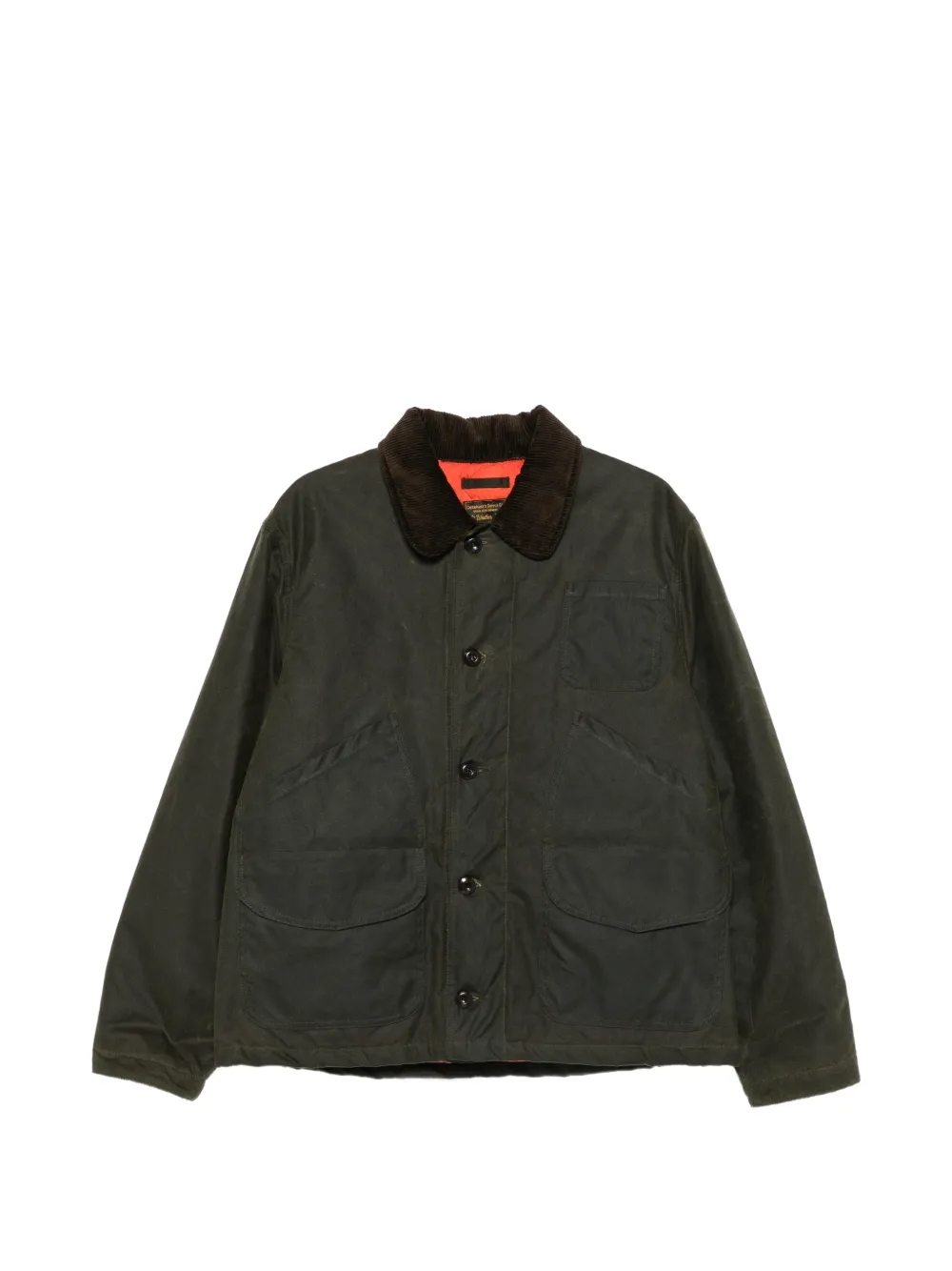 CHESAPEAKES Stowe corduroy-collar waxed jacket - Grün