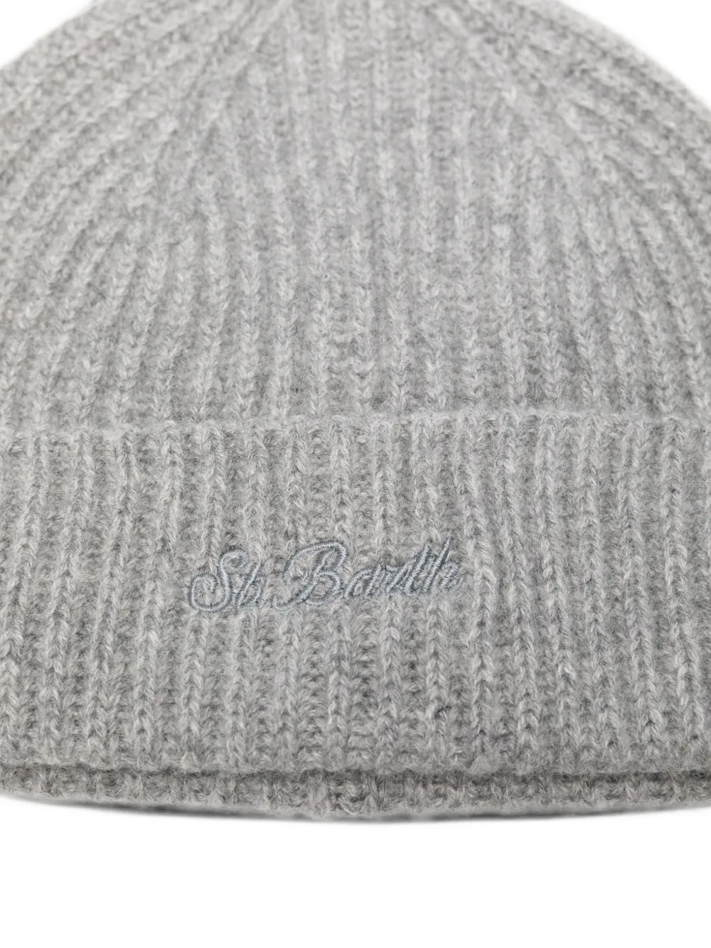 MC2 Saint Barth Wengen ribbed-knit cashmere beanie hat Grijs