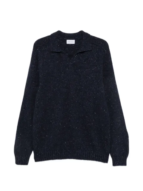 SCAGLIONE flecked polo-collar sweater