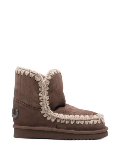 Mou Eskimo crochet-trim boots