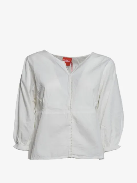 Merci blusa fruncida con ribete de bolas