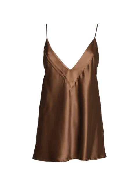 SOLOTRE top estilo camisón satinado con cuello en V