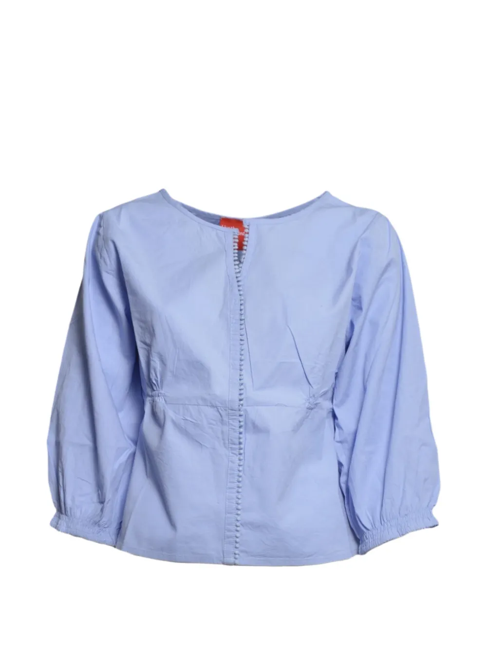 Merci bobble-trim elasticated-waist blouse - Blu