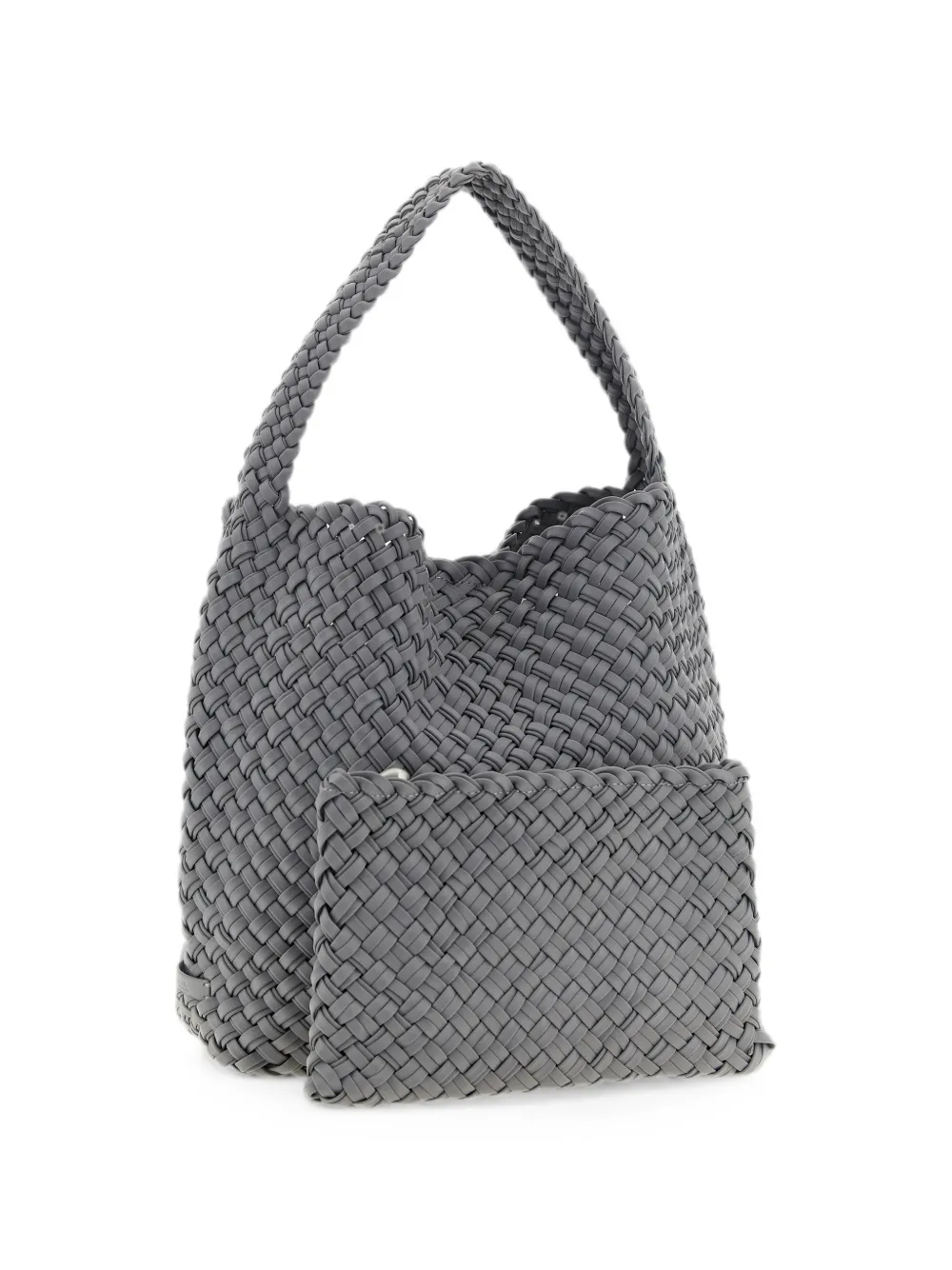 NAGHEDI Nomad medium geweven shopper Grijs