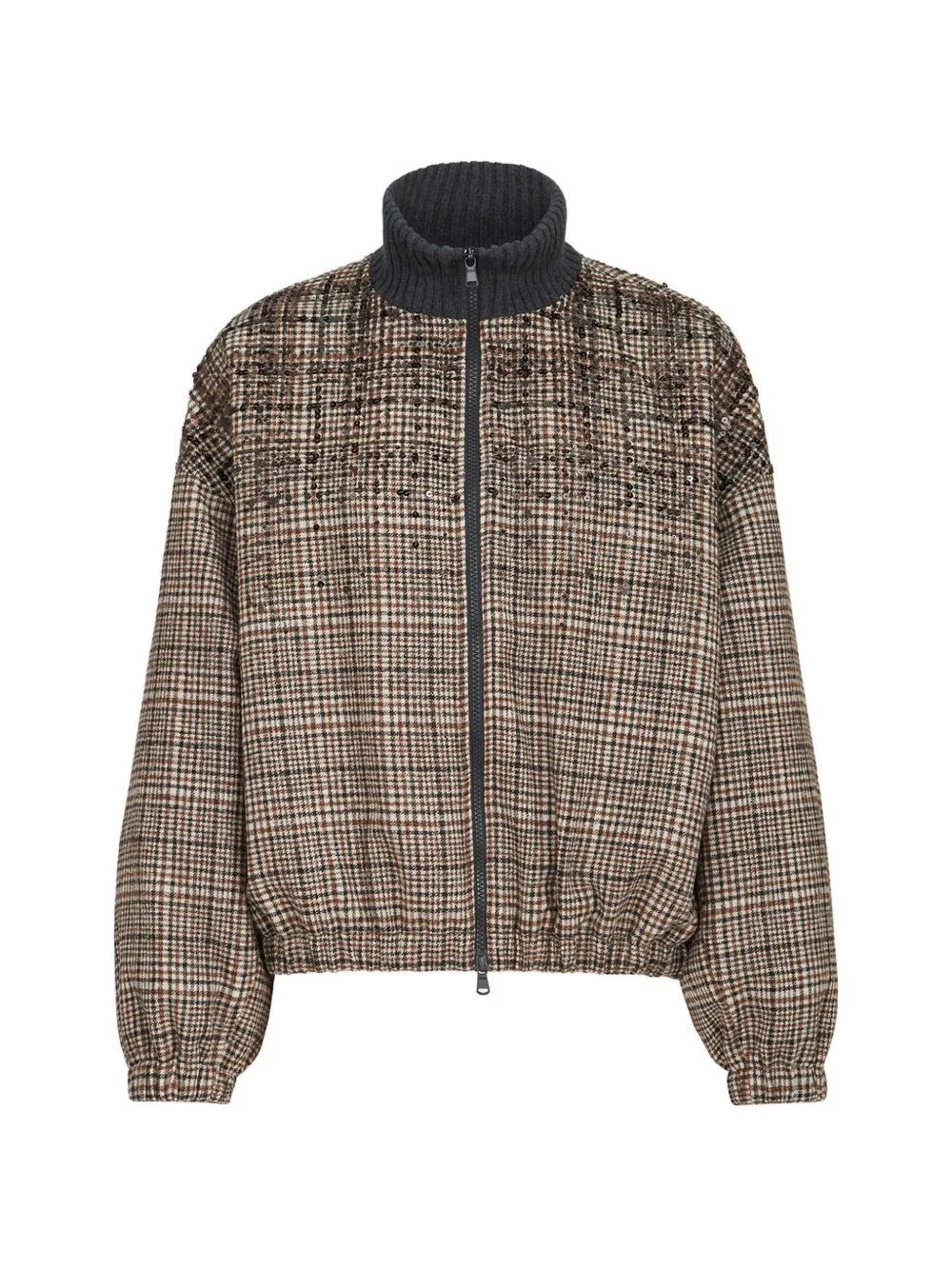 Brunello Cucinelli Bomberjack met pailletten Bruin