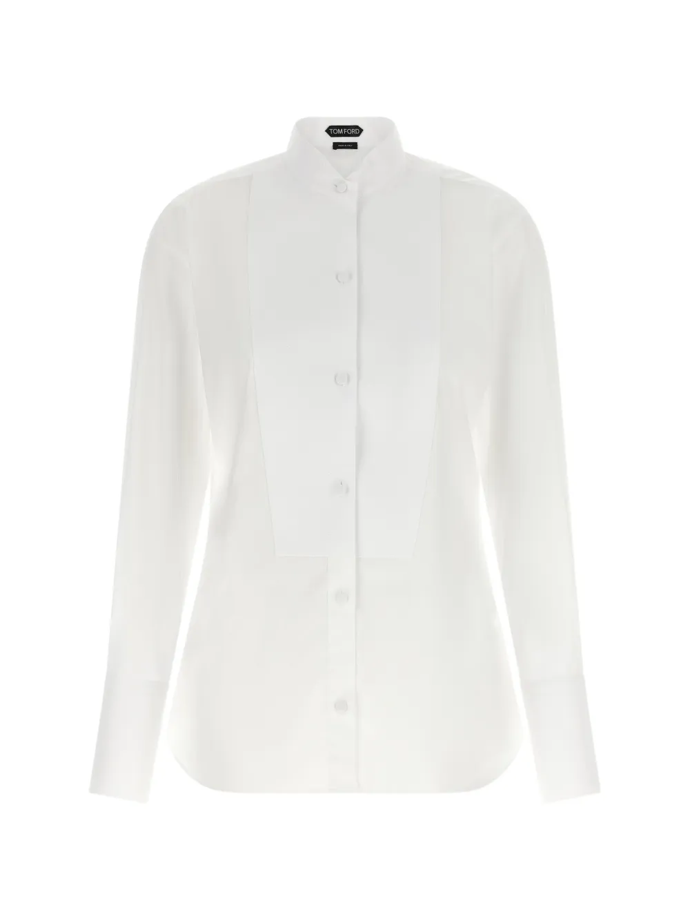 TOM FORD cotton tuxedo shirt - Weiß
