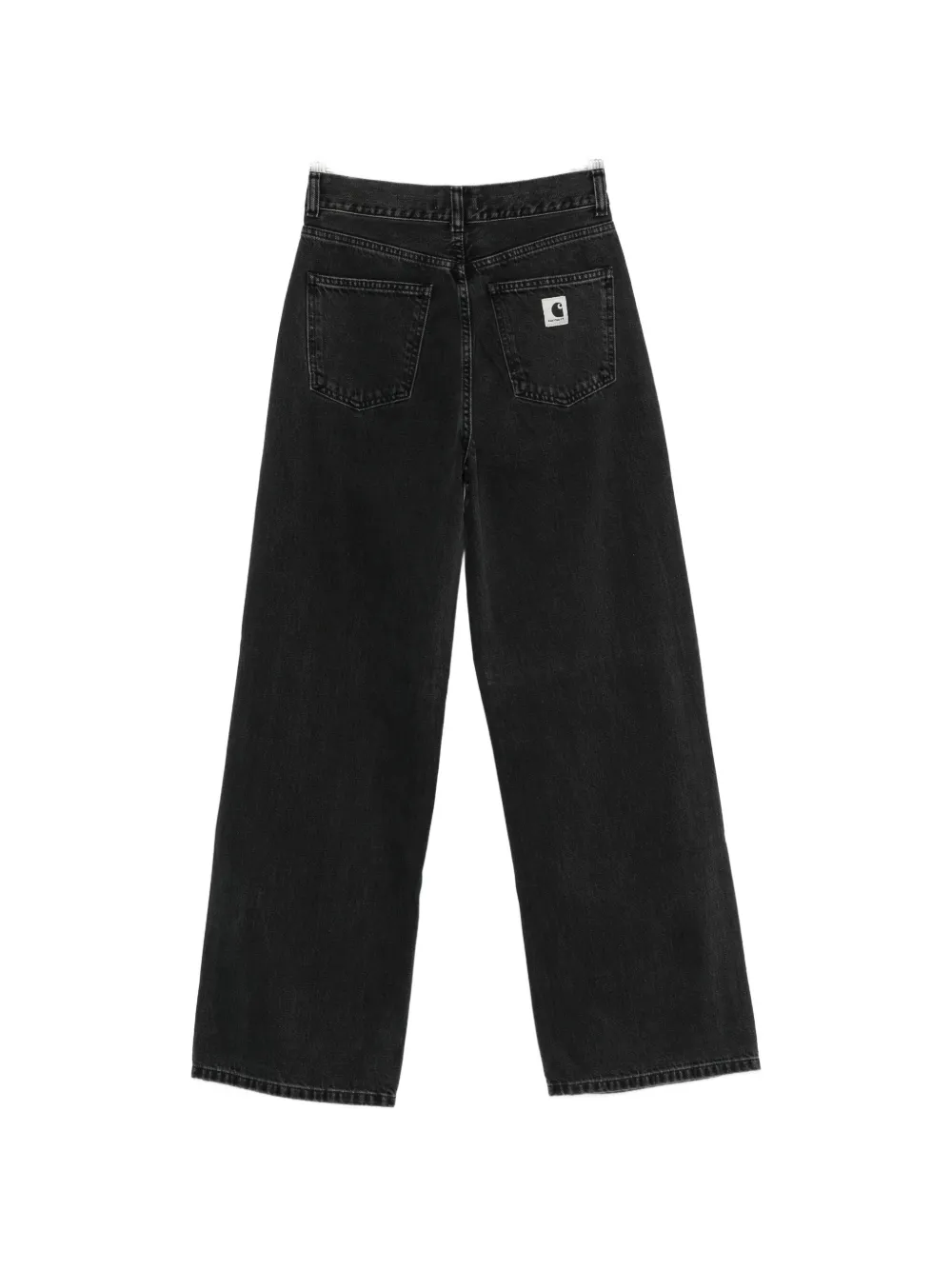 Carhartt WIP Jeans met wijde pijpen en verwassen effect Zwart