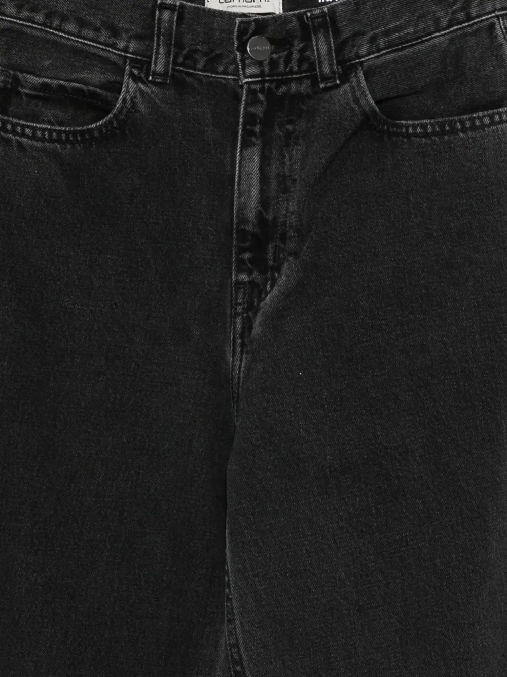 Carhartt WIP Jeans met wijde pijpen en verwassen effect Zwart