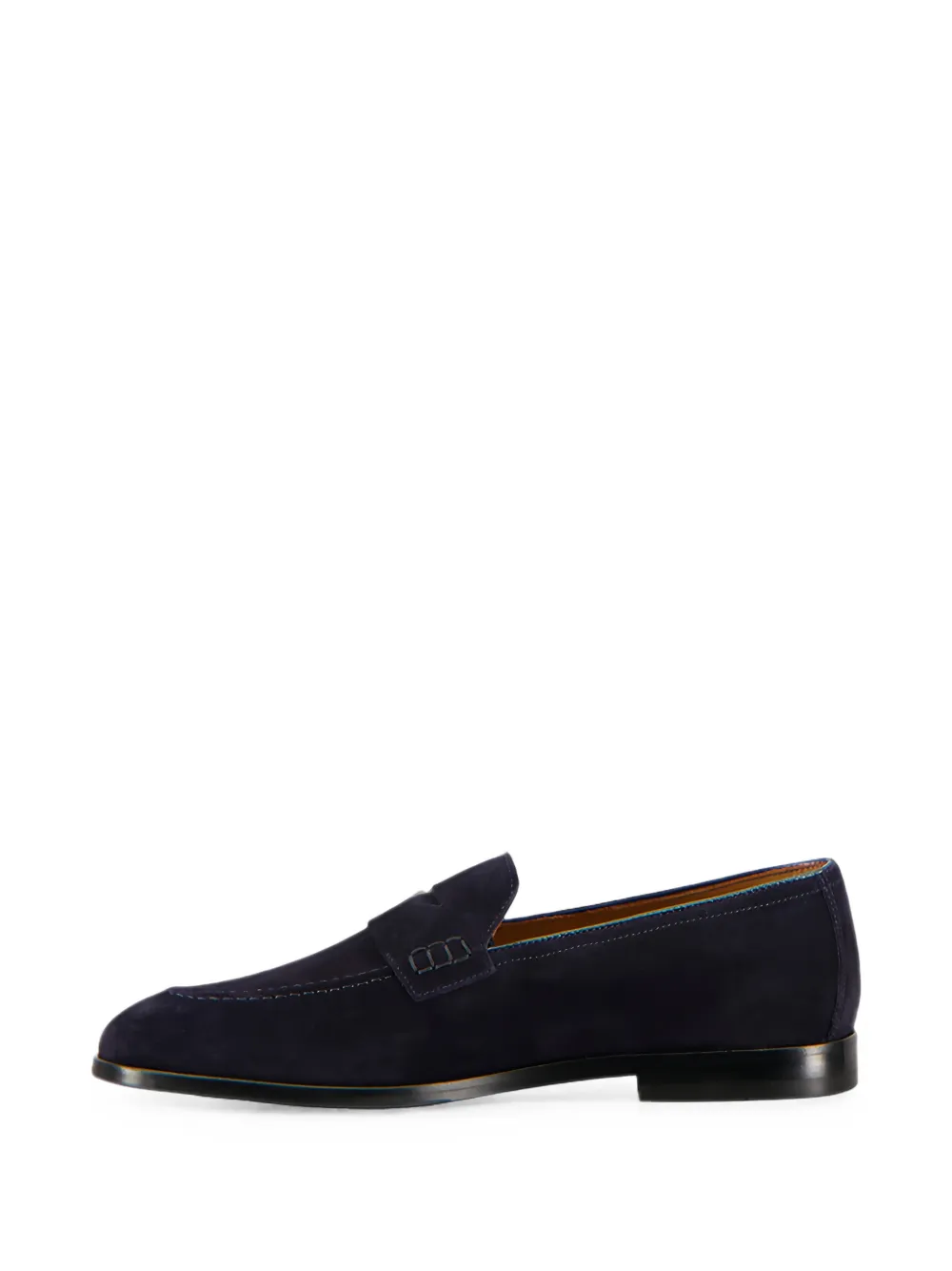 Doucal's penny-slot suede loafers Blauw