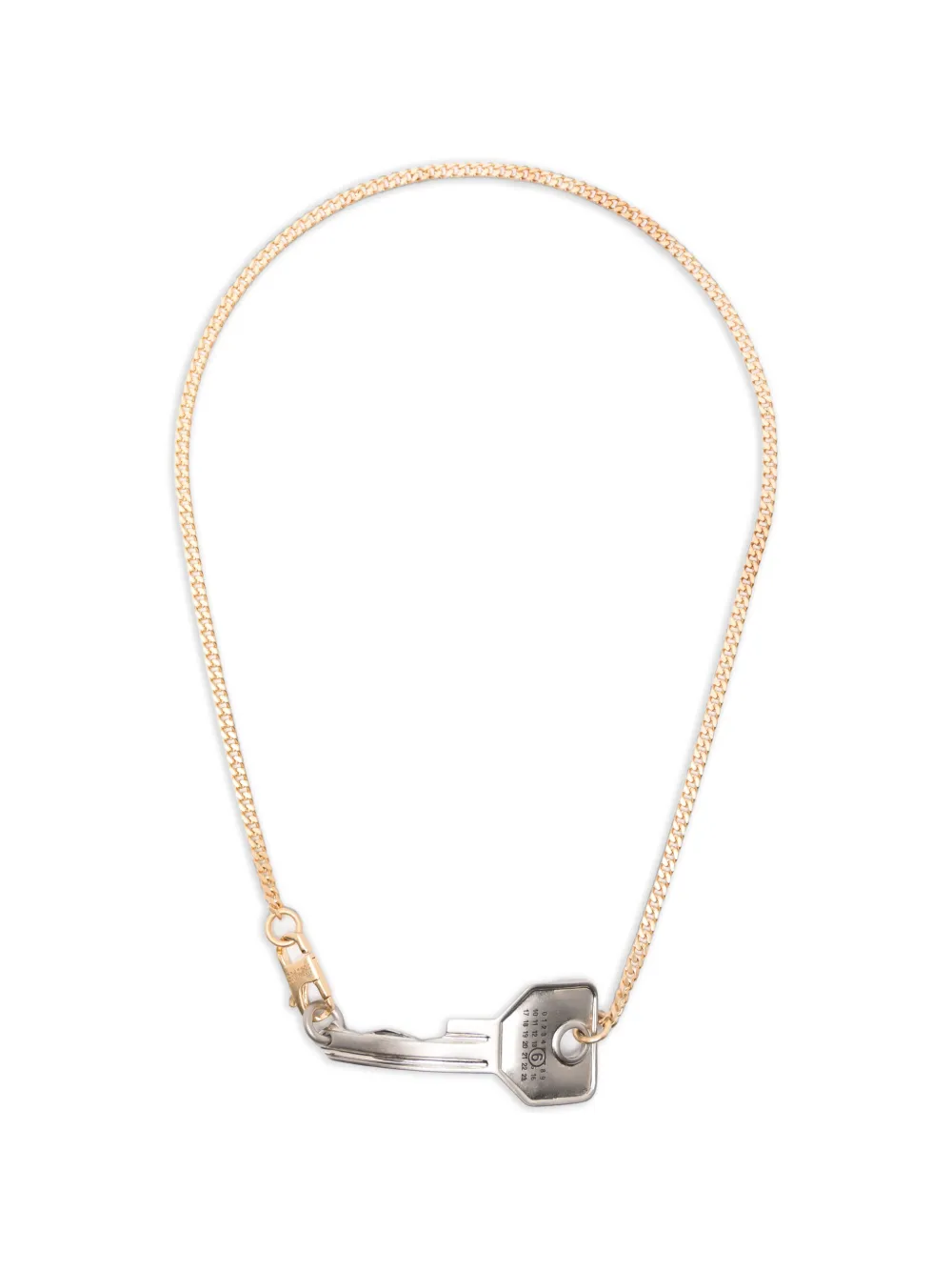 MM6 Maison Margiela key-pendant curb-chain necklace - Gold