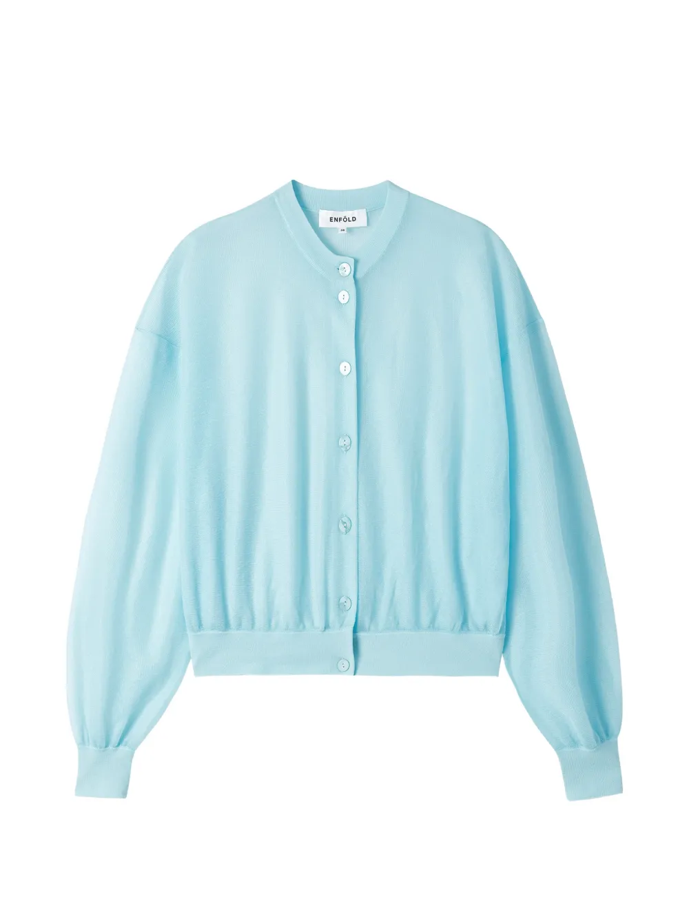 Enföld button-front fine-knit cardigan - Blu