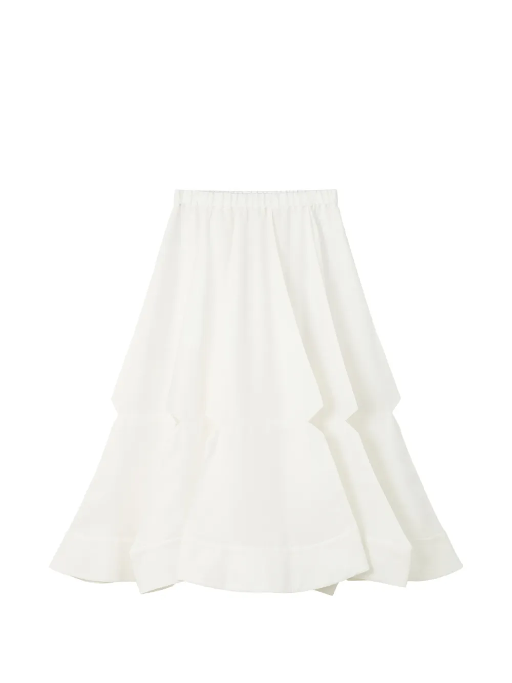 Enföld cutout-detail pleated midi skirt - Bianco