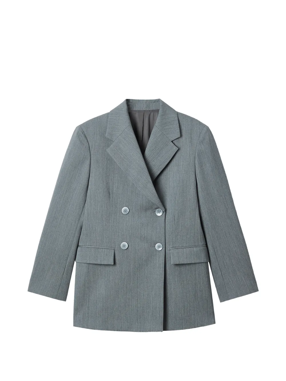 Enföld double-breasted wool blazer - Grau