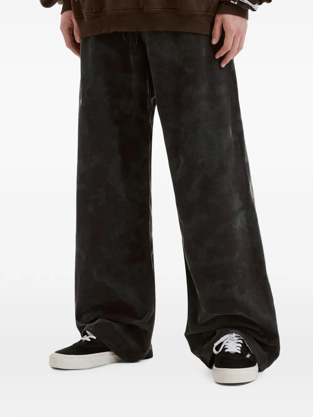 ERL Ribfluwelen broek met vervaagd effect Bruin