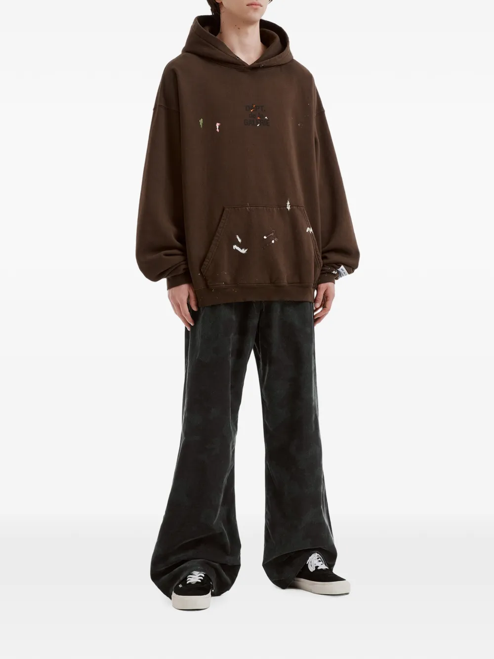 ERL Ribfluwelen broek met vervaagd effect Bruin