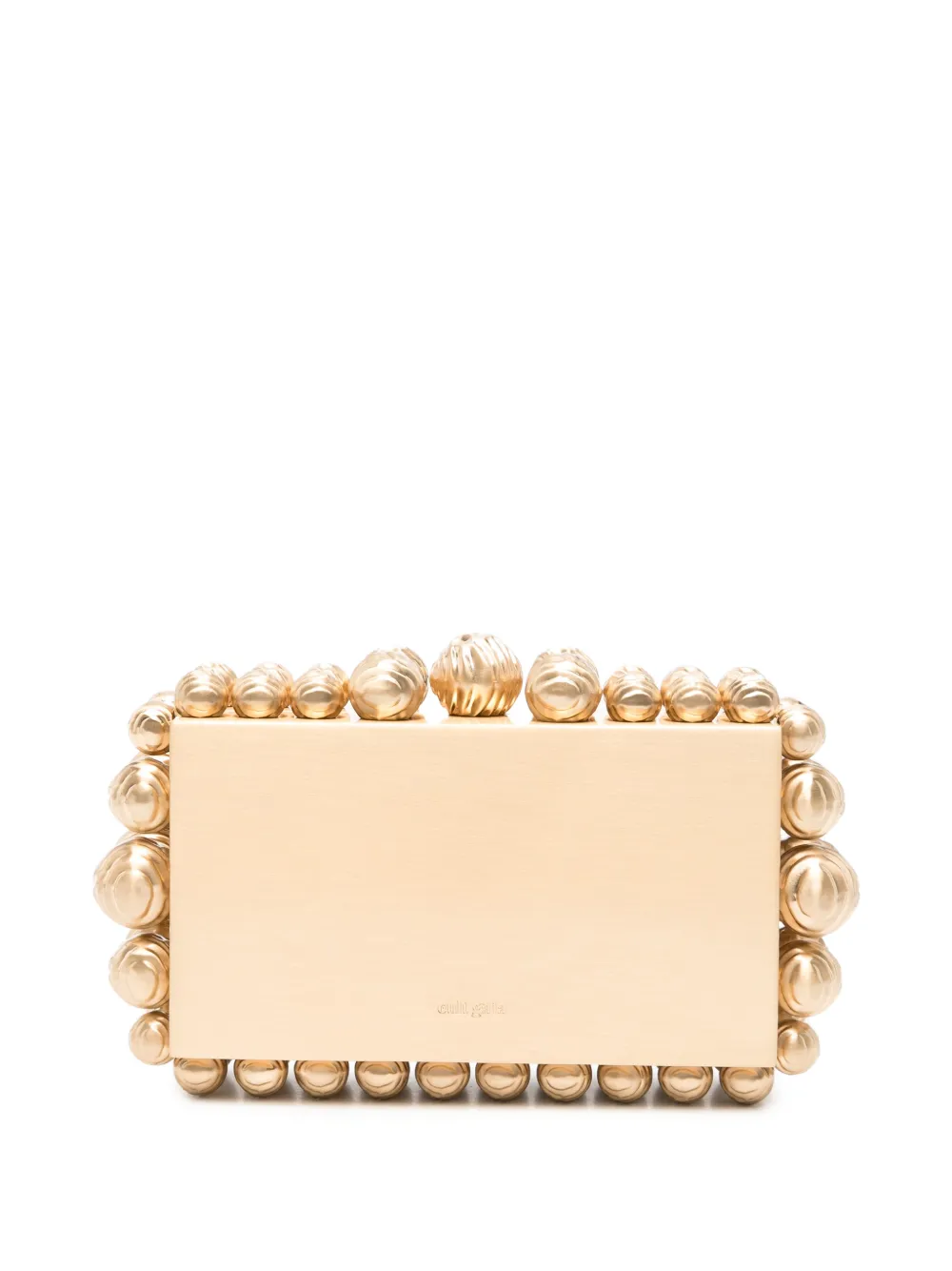 Cult Gaia bead-embellished brushed-finish clutch bag - Oro