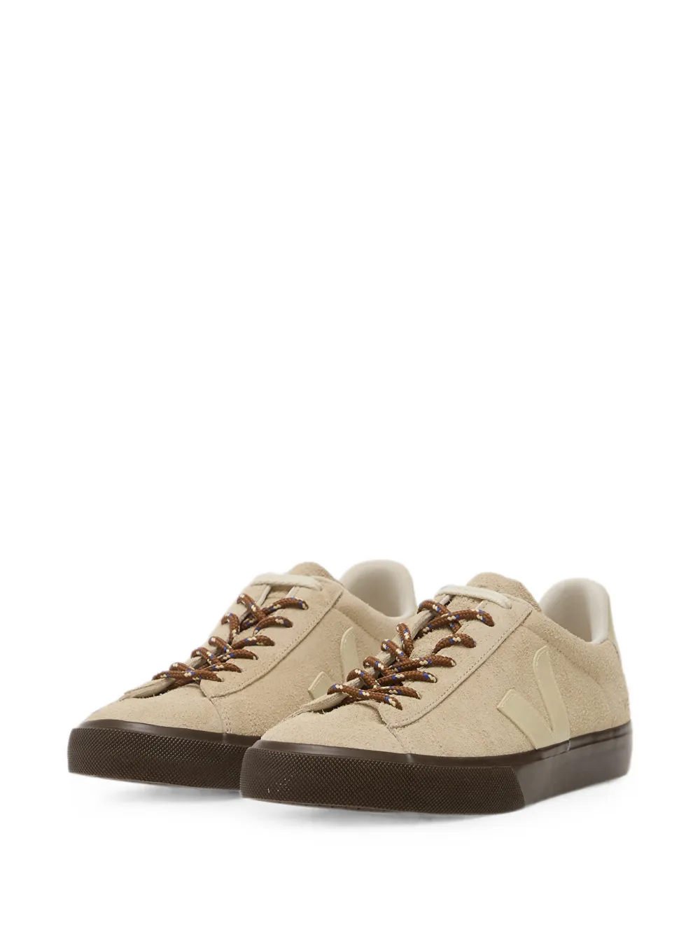 VEJA Campo suède sneakers met ronde neus en textuur Beige