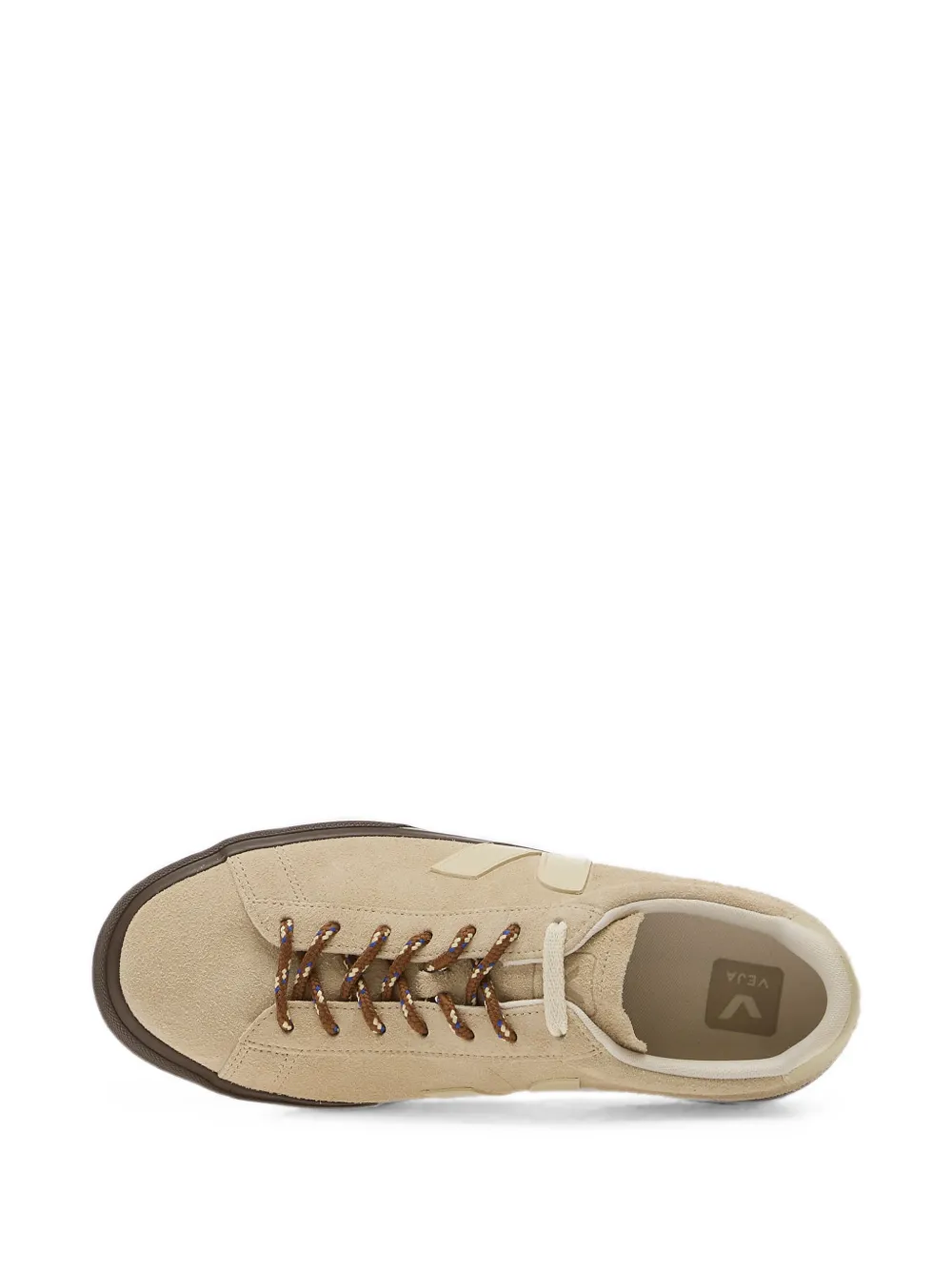VEJA Campo suède sneakers met ronde neus en textuur Beige