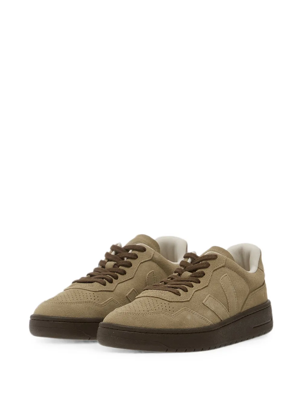 VEJA V-90 suède sneakers met taupe-adelaar Beige
