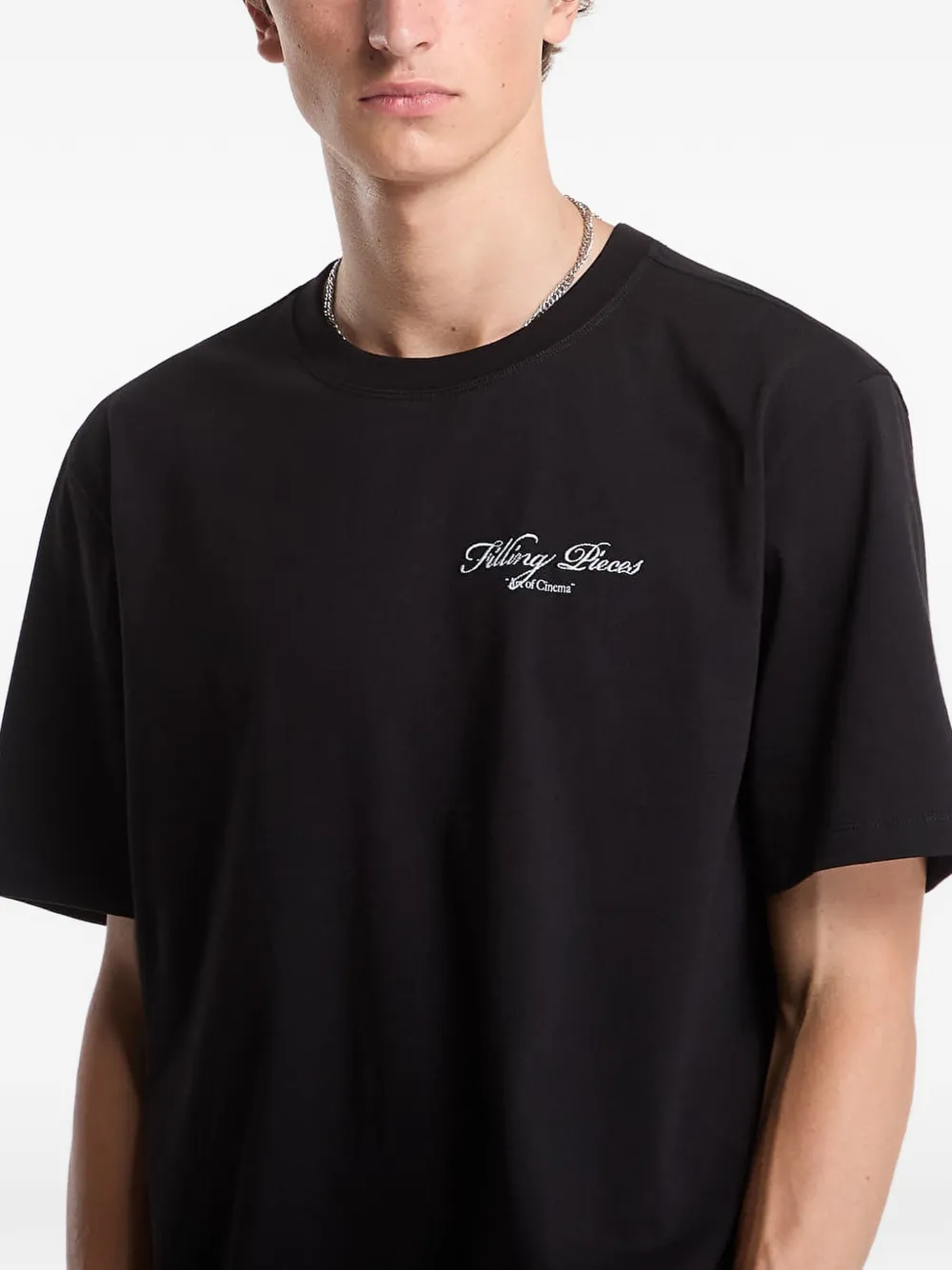 Filling Pieces Cinema T-shirt met logo-print Zwart