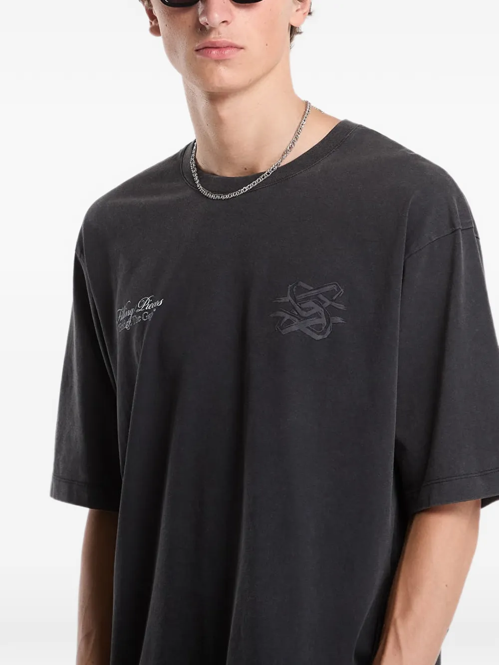 Filling Pieces T-shirt met logoprint Zwart