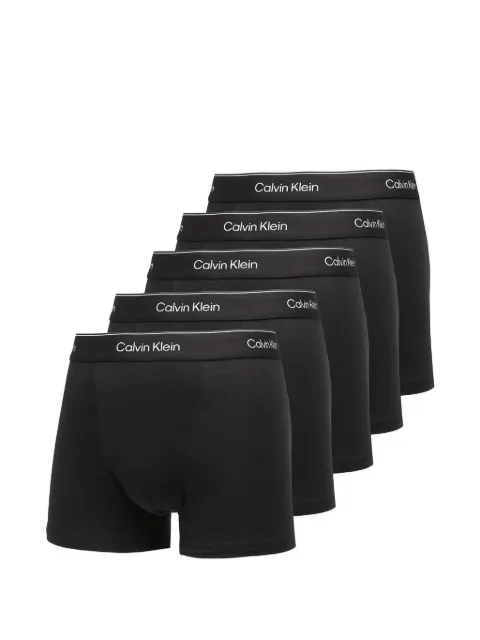 Calvin Klein logo-waistband relaxed-fit trunks (set of five)