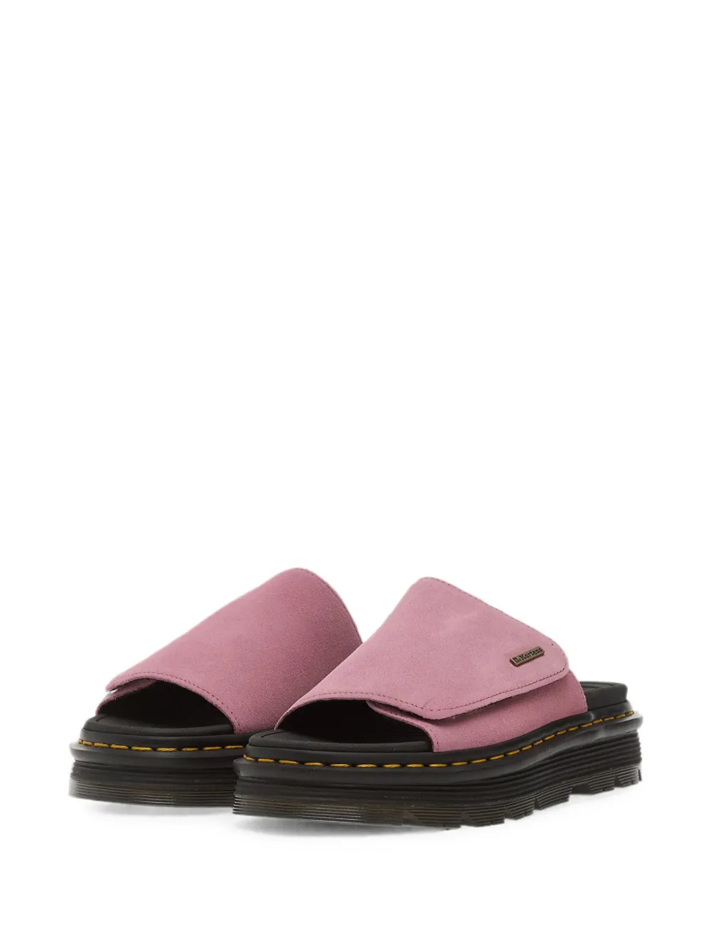 Dr Martens Zebzag touch-strap platform flat sandals Roze