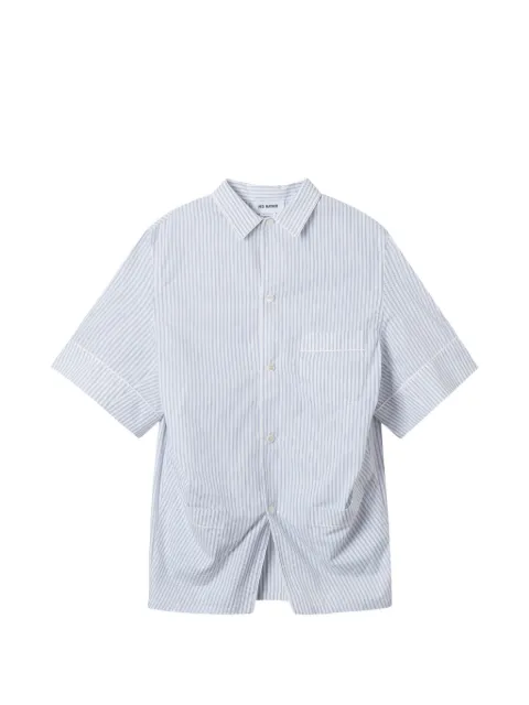 Hed Mayner vertical-stripe short-sleeved shirt