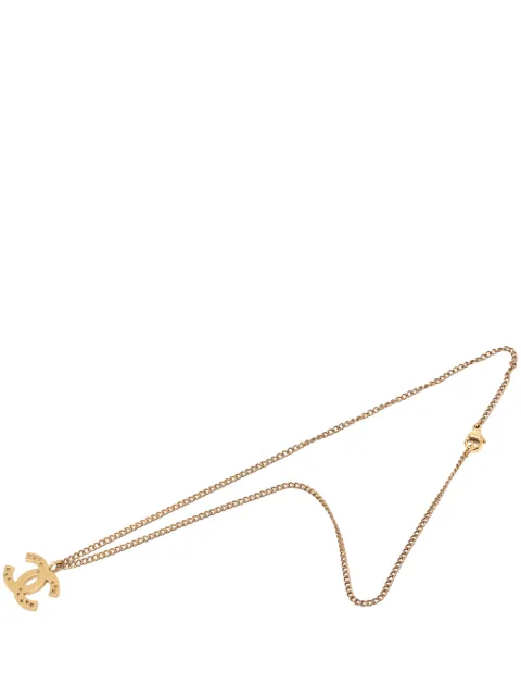 CHANEL Pre-Owned 2001 CC Gold Plated Star Cutout Pendant Necklace costume necklace