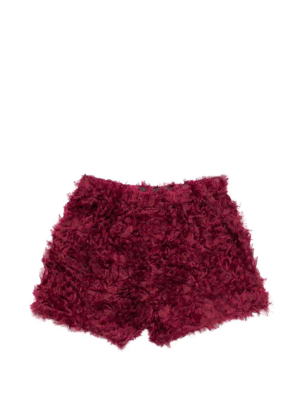 Douuod Kids Shorts met textuur en franje Rood