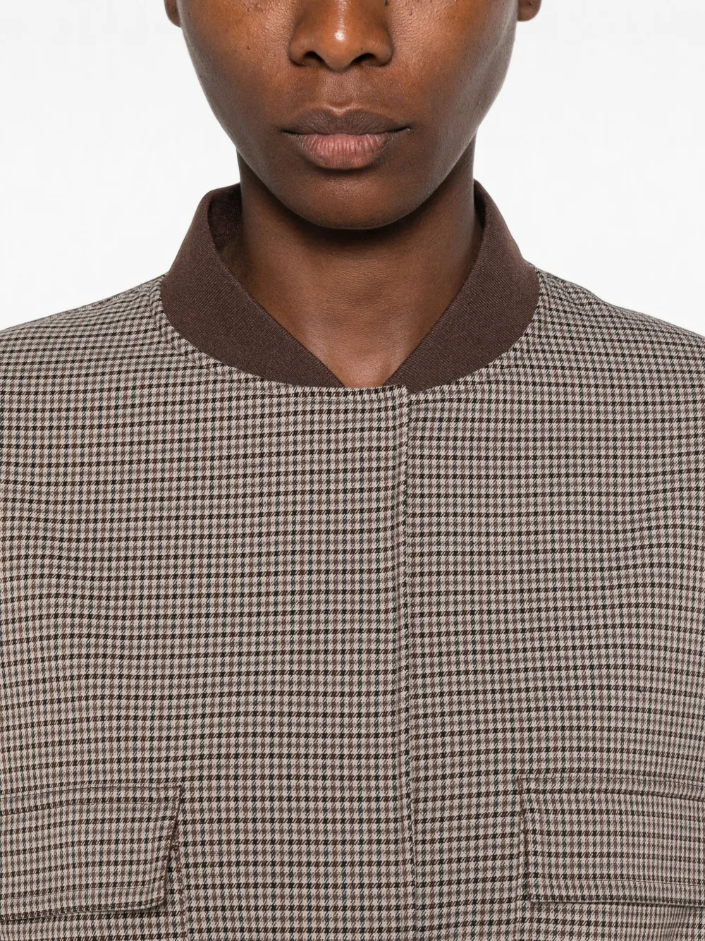 TWINSET Jack met pied-de-poule print Bruin