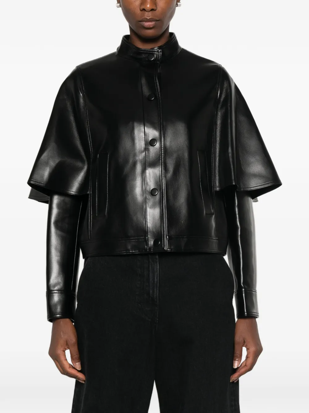 TWINSET Jack met cape-stijl Zwart