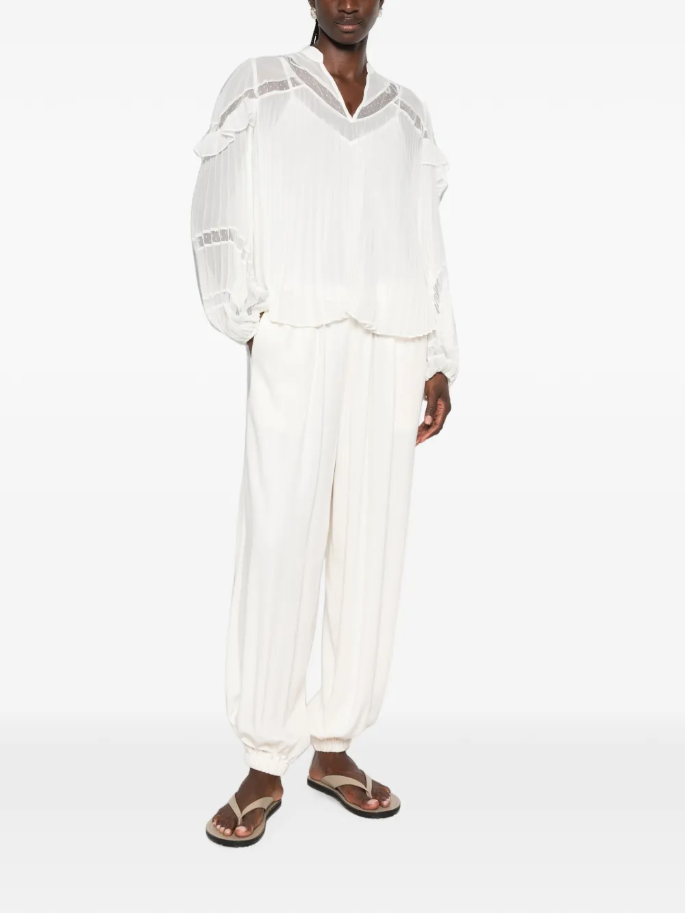 TWINSET Geplooide blouse Wit