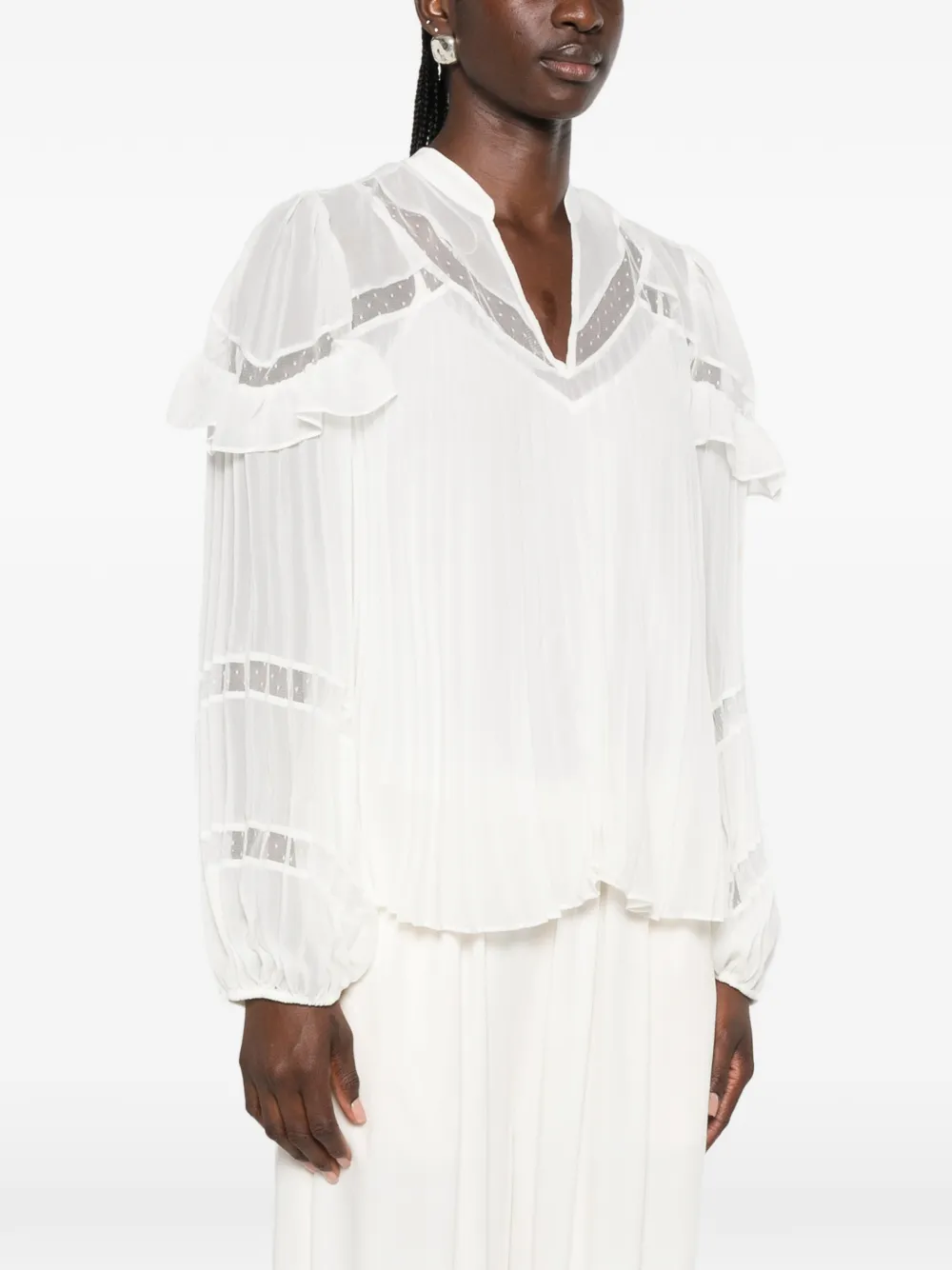 TWINSET Geplooide blouse Wit