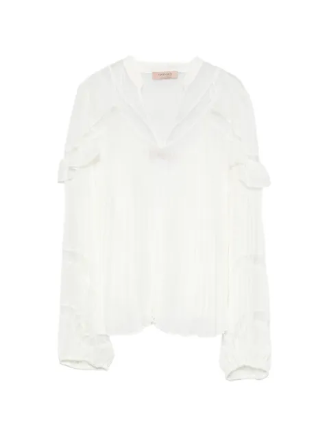 TWINSET pleated ruffled blouse